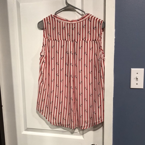 Tommy Hilfiger red white and anchor top - Picture 2 of 3